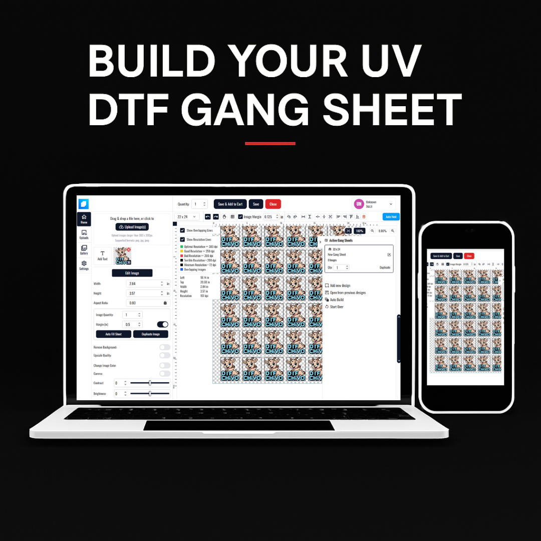 UV DTF Gang Sheet Builder